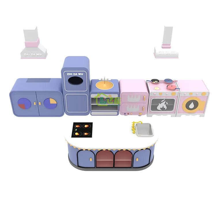 Kids Kitchen Role Play Toy Indoor Playground Kids Furniture Kitchen Set Role Play House