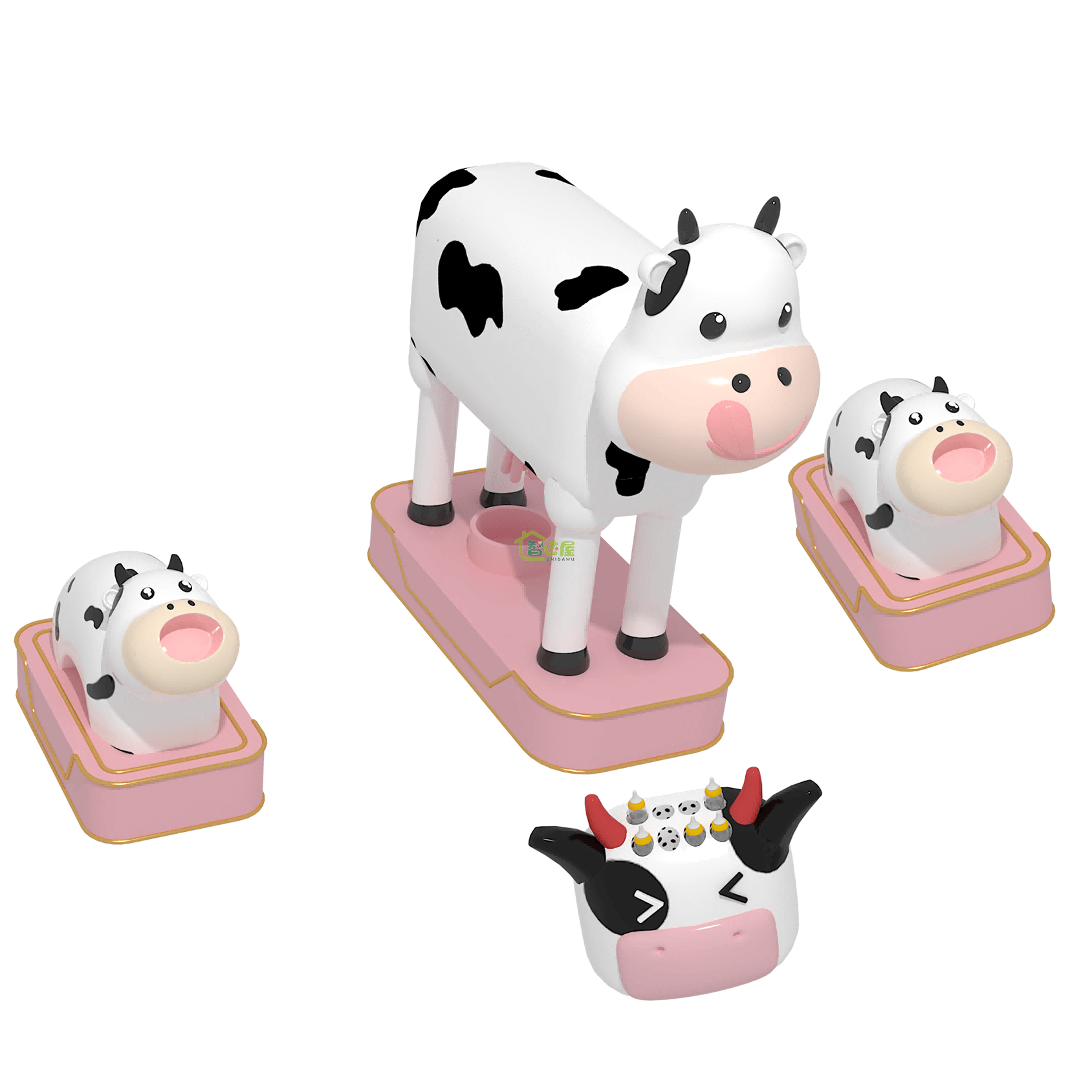 Amusement Equipment Indoor Playhouse Playground Pretend Play farm cow milking system