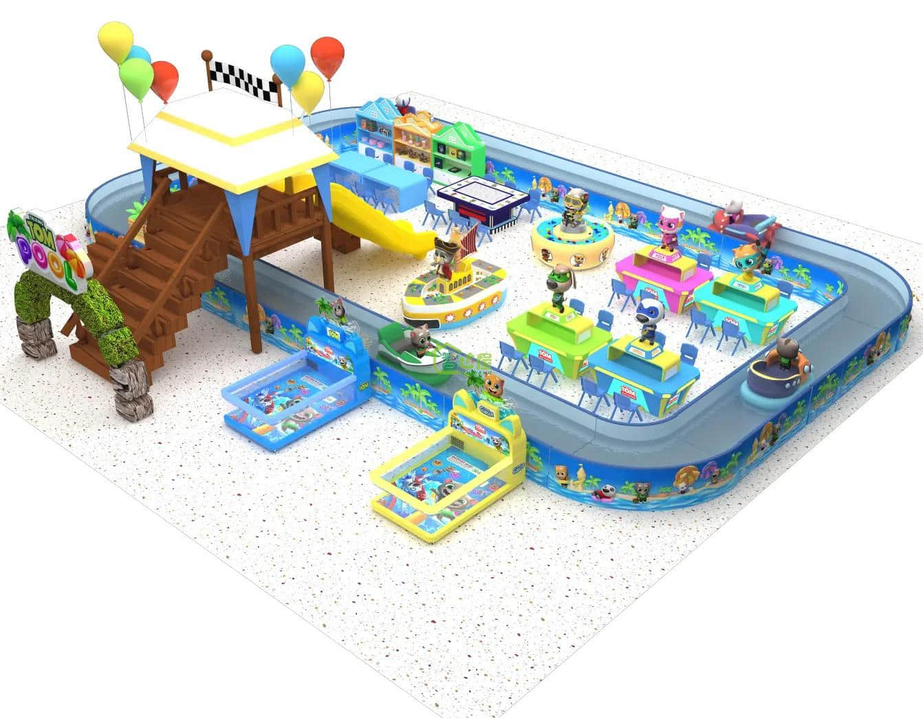 Indoor Amusement Equipment River Water Park Kids Drifitng Waterway Park New Adventure and Amusement Equipment with Whole Project